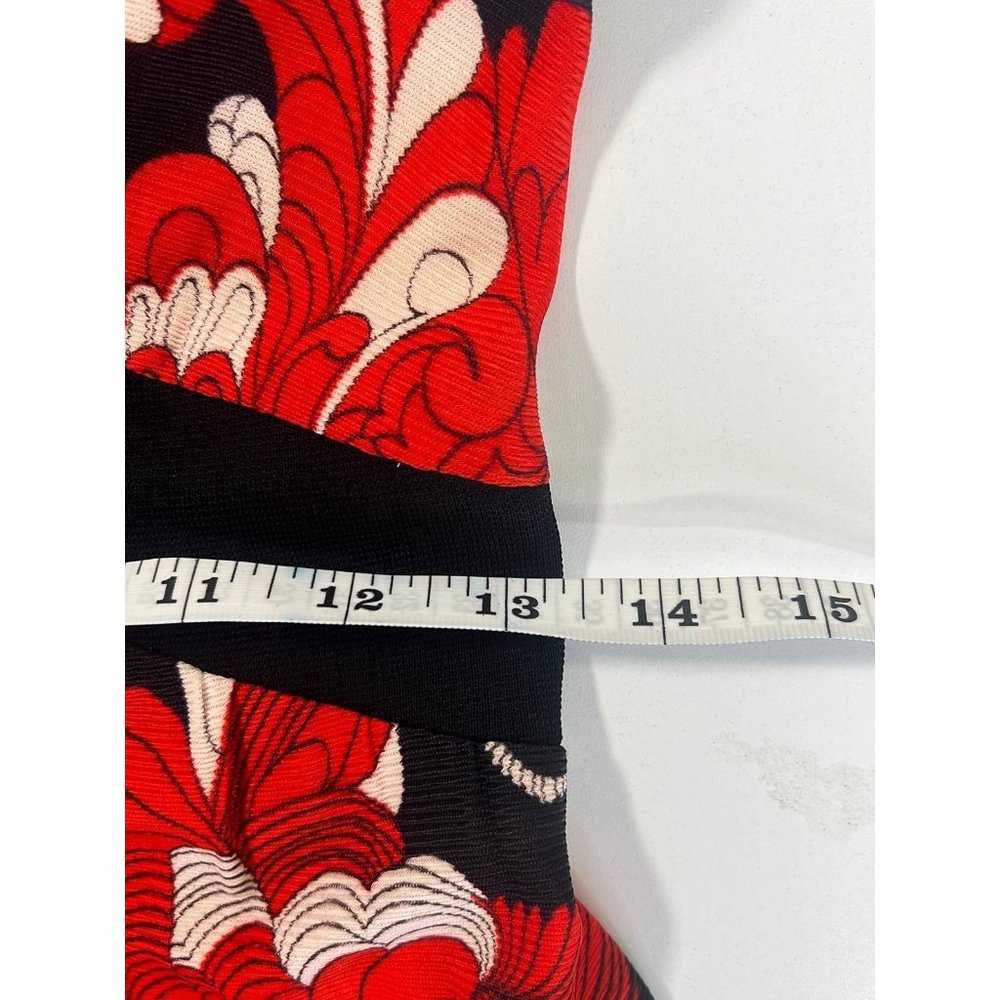 1960s Vintage Mod Long Dress Red, Black, and White Sleeveless Midi Dress - Picture 7 of 12